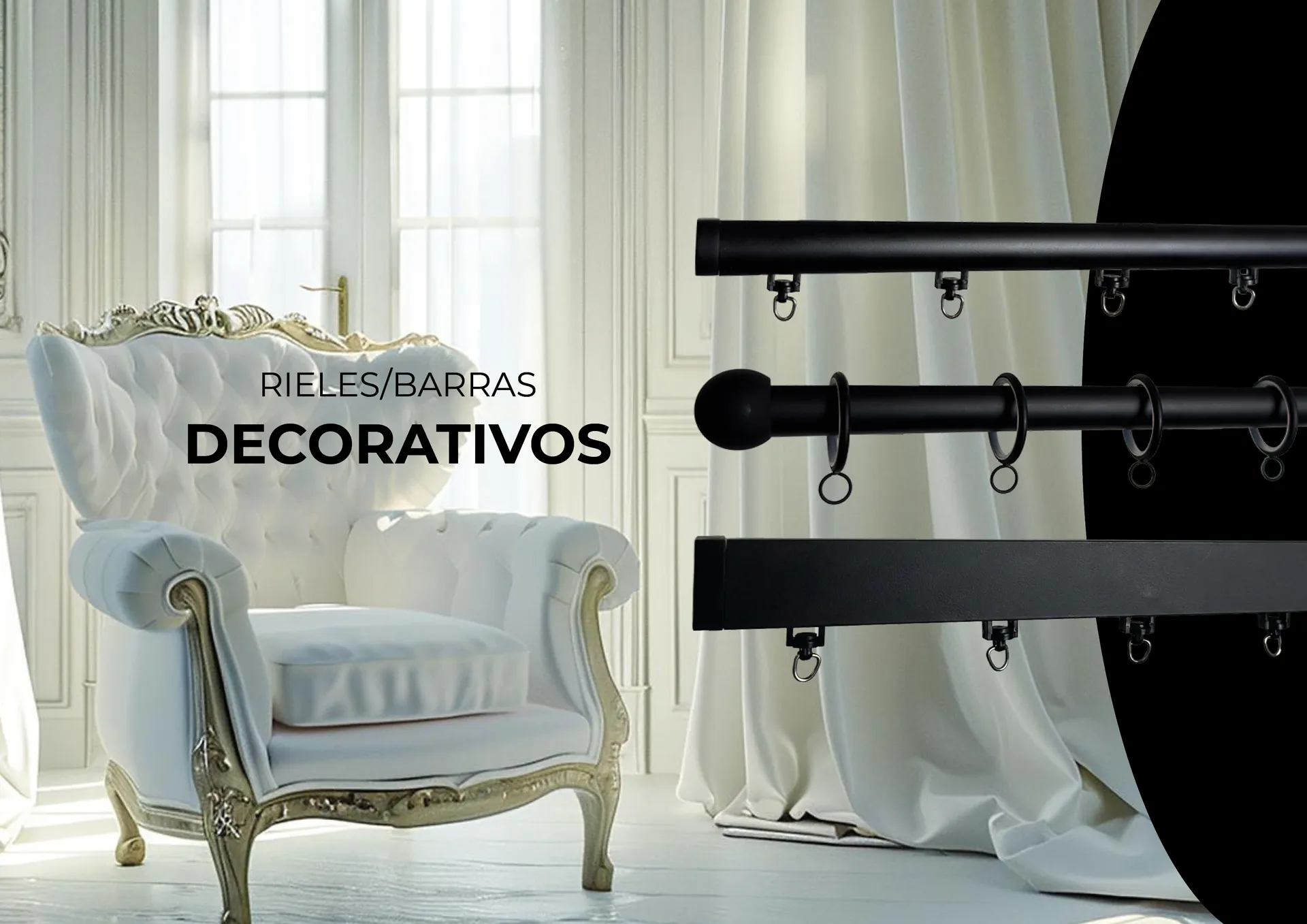 Rieles y barras decorativos